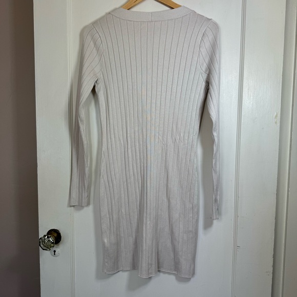 Abercrombie & Fitch Button Down V Neck Sweater Mini Dress - Picture 5 of 6